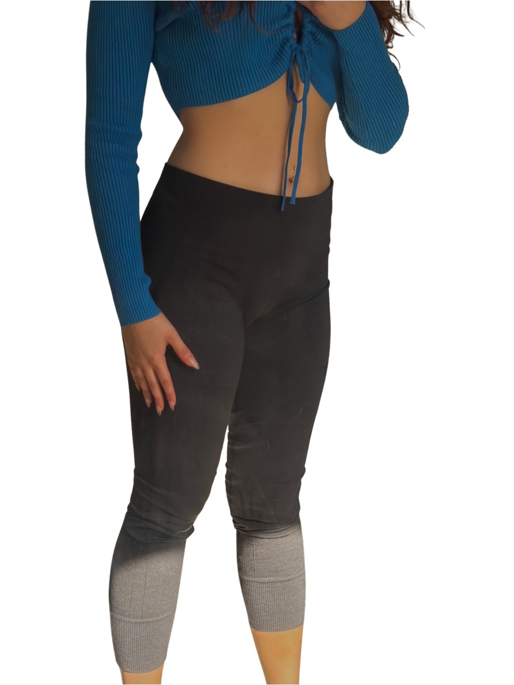 Lululemon Q5 Gray Mid-Waist Capri Leggings